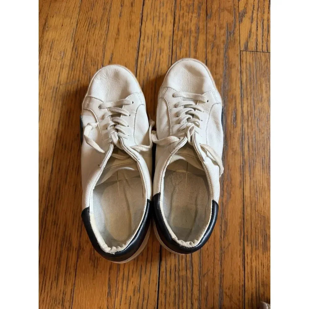 Dolce Vita Shoes Women 10 White Black Low Top Gum Sneakers